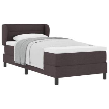 Boxspringbett mit Matratze Dunkelbraun 100x200 cm Stoff