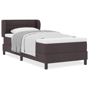 Boxspringbett mit Matratze Dunkelbraun 100x200 cm Stoff