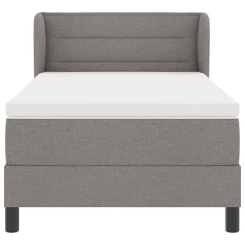 Boxspringbett mit Matratze Taupe 100x200 cm Stoff