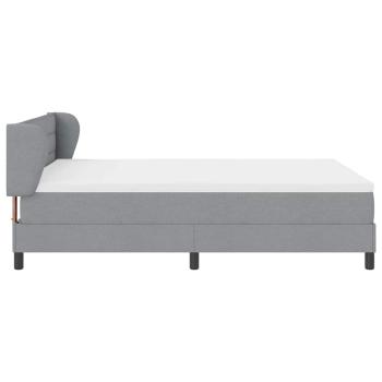 Boxspringbett mit Matratze Hellgrau 140x190 cm Stoff