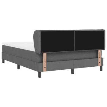Boxspringbett mit Matratze Dunkelgrau 140x190 cm Stoff