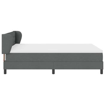 Boxspringbett mit Matratze Dunkelgrau 140x190 cm Stoff