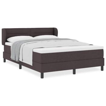 Boxspringbett mit Matratze Dunkelbraun 140x190 cm Stoff
