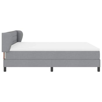 Boxspringbett mit Matratze Hellgrau 180x200 cm Stoff
