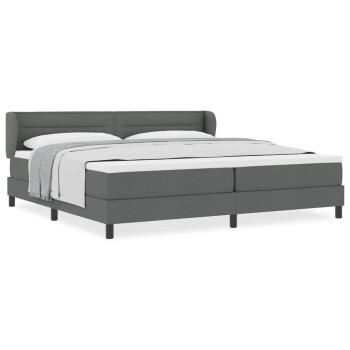 Boxspringbett mit Matratze Dunkelgrau 200x200 cm Stoff