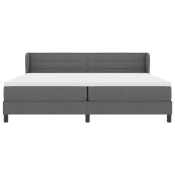 Boxspringbett mit Matratze Dunkelgrau 200x200 cm Stoff