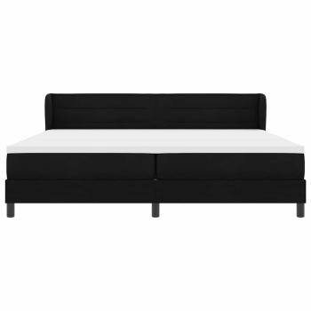 Boxspringbett mit Matratze Schwarz 200x200 cm Stoff