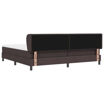 Boxspringbett mit Matratze Dunkelbraun 200x200 cm Stoff