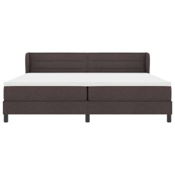 Boxspringbett mit Matratze Dunkelbraun 200x200 cm Stoff