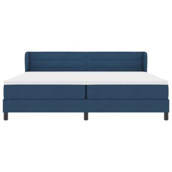 Boxspringbett mit Matratze Blau 200x200 cm Stoff