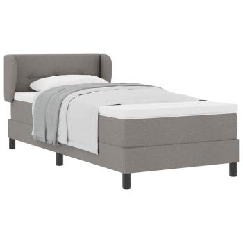 Boxspringbett mit Matratze Taupe 80x200 cm Stoff