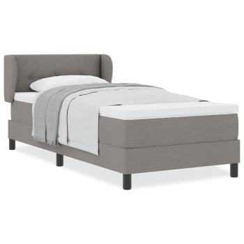 Boxspringbett mit Matratze Taupe 80x200 cm Stoff