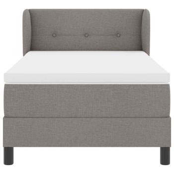 Boxspringbett mit Matratze Taupe 80x200 cm Stoff