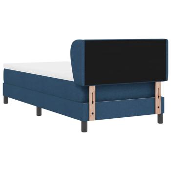 Boxspringbett mit Matratze Blau 80x200 cm Stoff