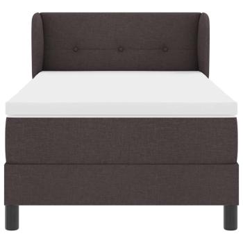Boxspringbett mit Matratze Dunkelbraun 90x200 cm Stoff