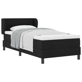 Boxspringbett mit Matratze Schwarz 100x200 cm Stoff