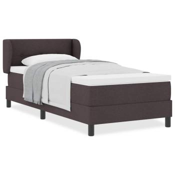 Boxspringbett mit Matratze Dunkelbraun 100x200 cm Stoff