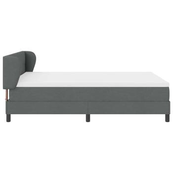 ARDEBO.de - Boxspringbett mit Matratze Dunkelgrau 140x190 cm Stoff