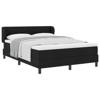 Boxspringbett mit Matratze Schwarz 140x190 cm Stoff