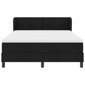 Boxspringbett mit Matratze Schwarz 140x190 cm Stoff