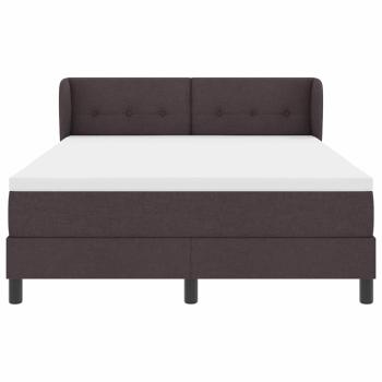 Boxspringbett mit Matratze Dunkelbraun 140x190 cm Stoff