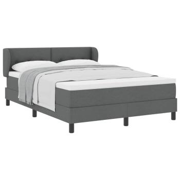 Boxspringbett mit Matratze Dunkelgrau 160x200 cm Stoff