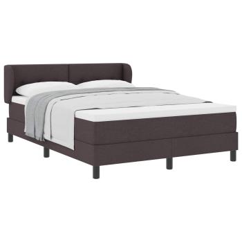 Boxspringbett mit Matratze Dunkelbraun 160x200 cm Stoff