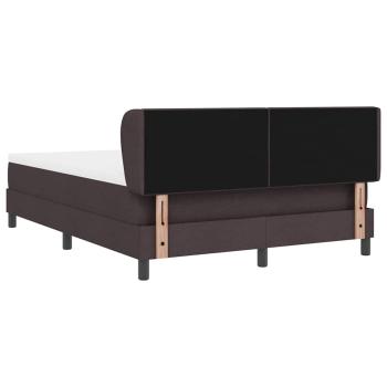 Boxspringbett mit Matratze Dunkelbraun 160x200 cm Stoff