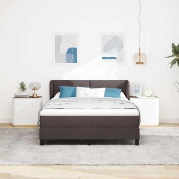 Boxspringbett mit Matratze Dunkelbraun 160x200 cm Stoff