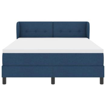 Boxspringbett mit Matratze Blau 160x200 cm Stoff