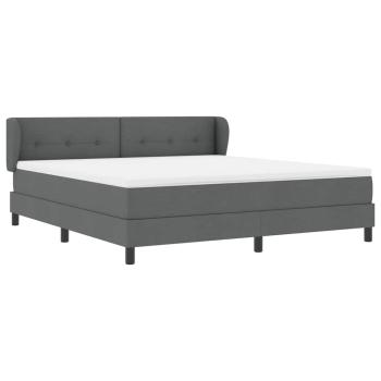 Boxspringbett mit Matratze Dunkelgrau 180x200 cm Stoff