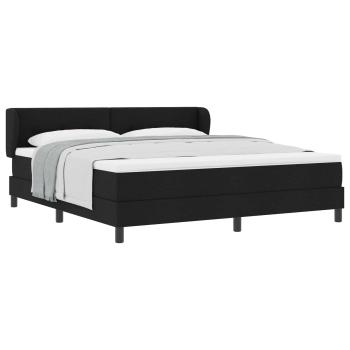 Boxspringbett mit Matratze Schwarz 180x200 cm Stoff