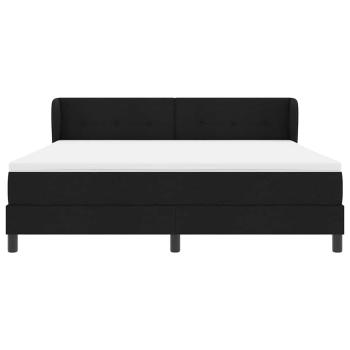 Boxspringbett mit Matratze Schwarz 180x200 cm Stoff