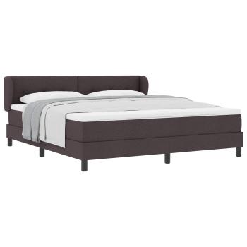 Boxspringbett mit Matratze Dunkelbraun 180x200 cm Stoff