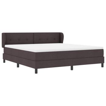 Boxspringbett mit Matratze Dunkelbraun 180x200 cm Stoff
