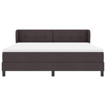 Boxspringbett mit Matratze Dunkelbraun 180x200 cm Stoff