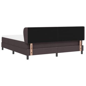 Boxspringbett mit Matratze Dunkelbraun 180x200 cm Stoff