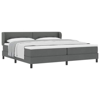 Boxspringbett mit Matratze Dunkelgrau 200x200 cm Stoff
