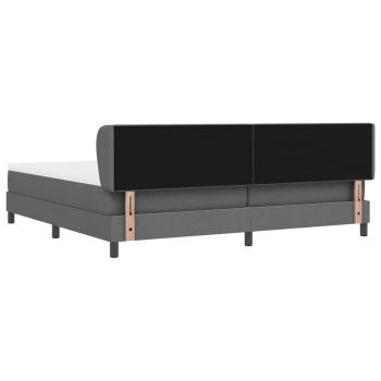 Boxspringbett mit Matratze Dunkelgrau 200x200 cm Stoff
