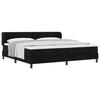 Boxspringbett mit Matratze Schwarz 200x200 cm Stoff