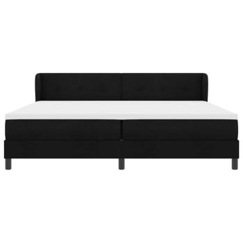 Boxspringbett mit Matratze Schwarz 200x200 cm Stoff