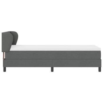 Boxspringbett mit Matratze Dunkelgrau 80x200 cm Stoff