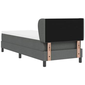 Boxspringbett mit Matratze Dunkelgrau 80x200 cm Stoff