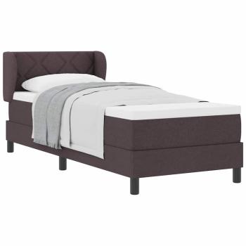Boxspringbett mit Matratze Dunkelbraun 80x200 cm Stoff