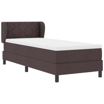 Boxspringbett mit Matratze Dunkelbraun 80x200 cm Stoff