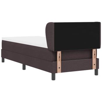 Boxspringbett mit Matratze Dunkelbraun 80x200 cm Stoff
