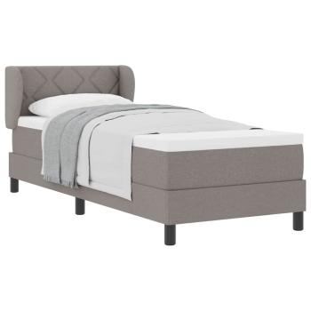 Boxspringbett mit Matratze Taupe 80x200 cm Stoff