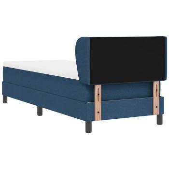 Boxspringbett mit Matratze Blau 80x200 cm Stoff