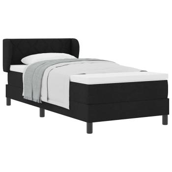 Boxspringbett mit Matratze Schwarz 90x200 cm Stoff