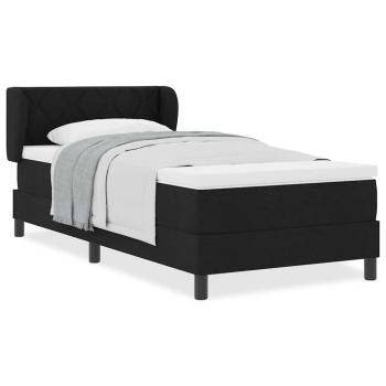 Boxspringbett mit Matratze Schwarz 90x200 cm Stoff